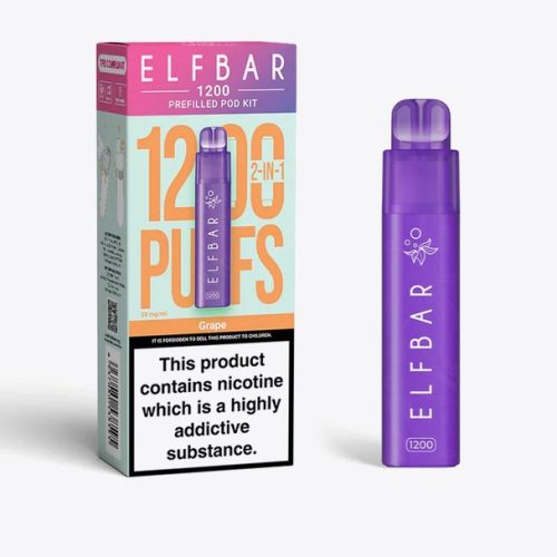 2 in 1 Elfbar 1200 Puffs Prefilled Pod Kit - Mcr Vape Distro