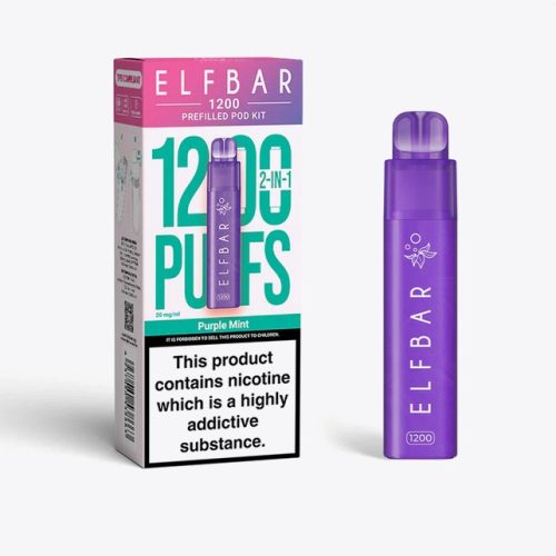 2 in 1 Elfbar 1200 Puffs Prefilled Pod Kit - Mcr Vape Distro