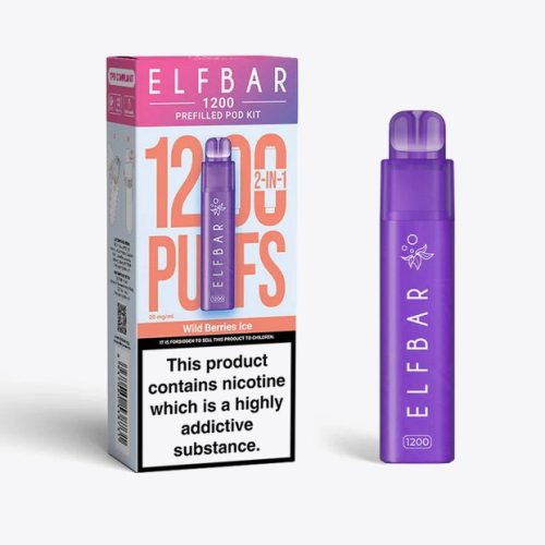 2 in 1 Elfbar 1200 Puffs Prefilled Pod Kit - Mcr Vape Distro