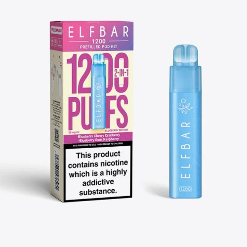 2 in 1 Elfbar 1200 Puffs Prefilled Pod Kit - Mcr Vape Distro