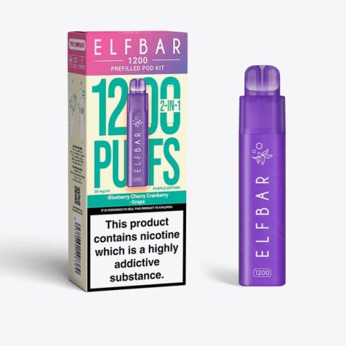 2 in 1 Elfbar 1200 Puffs Prefilled Pod Kit - Mcr Vape Distro