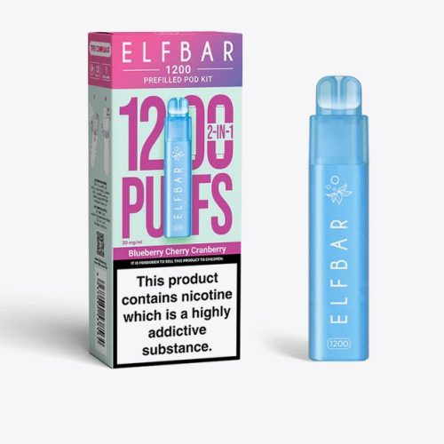 2 in 1 Elfbar 1200 Puffs Prefilled Pod Kit - Mcr Vape Distro