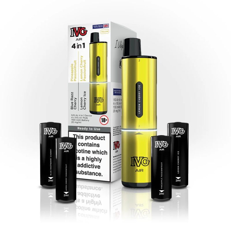 4 in 1 IVG Air 2400 Puffs Prefilled Disposable Pod Kit ( Box of 5 ) - Mcr Vape Distro