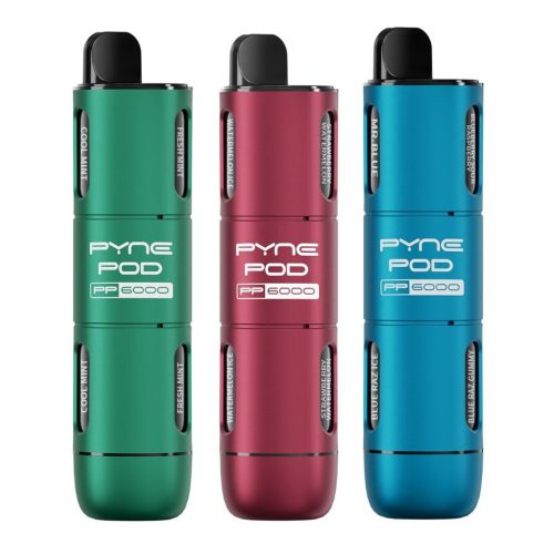 6 in 1 pyne pod pp6000 disposable vape pod kit box of 5 mcr vape distro 922037