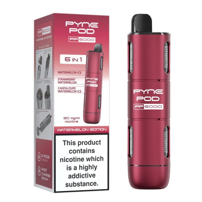 6 In 1 Pyne Pod PP6000 Disposable Vape Pod Kit (Box of 5) - Mcr Vape Distro