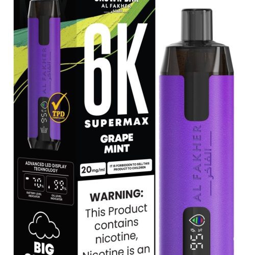 Al Fakher Supermax 6k Puffs Disposable Vape Pod Kit (Box of 5) - Mcr Vape Distro