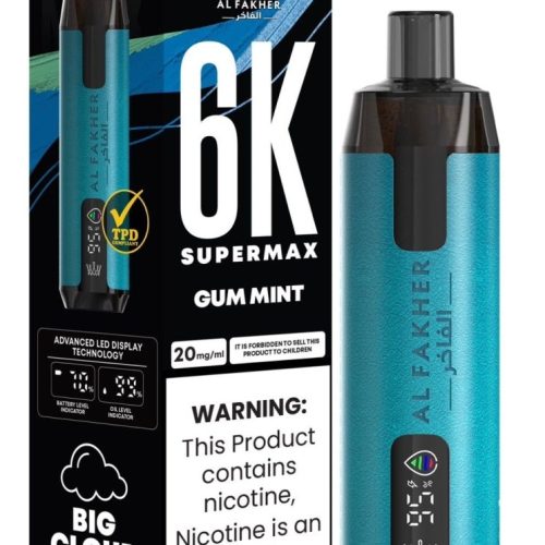 al fakher supermax 6k puffs disposable vape pod kit box of 5 mcr vape distro 757798