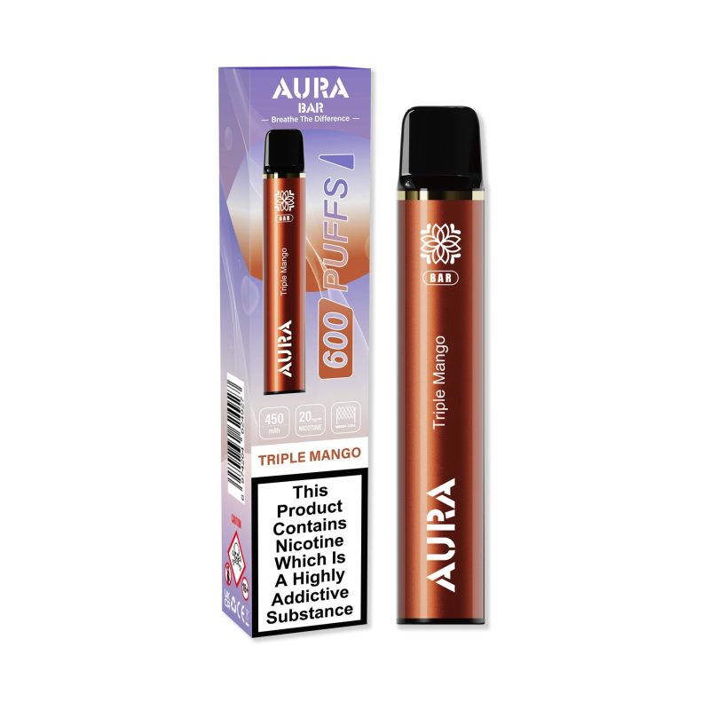 Aura Bar 600 Puffs Disposbale Vape Pod Box of 10 - Mcr Vape Distro