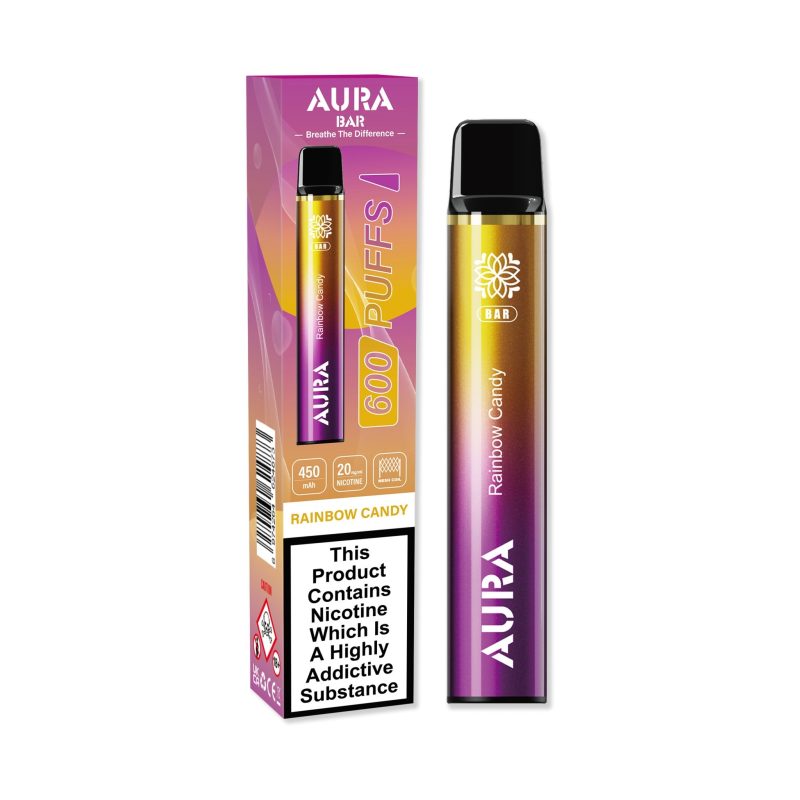 Aura Bar 600 Puffs Disposbale Vape Pod Box of 10 - Mcr Vape Distro