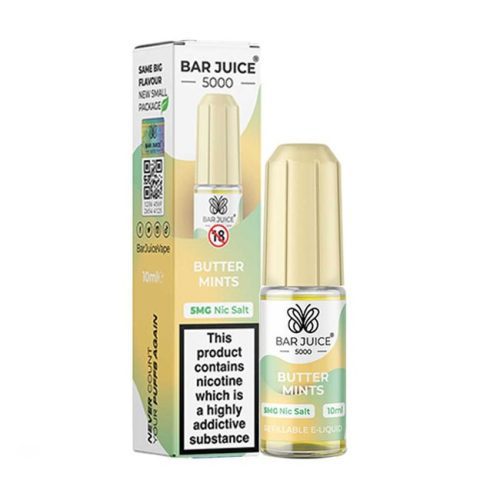 BAR JUICE 5000 - BUTTER MINTS - 10ML NIC SALT [BOX OF 10] - Mcr Vape Distro