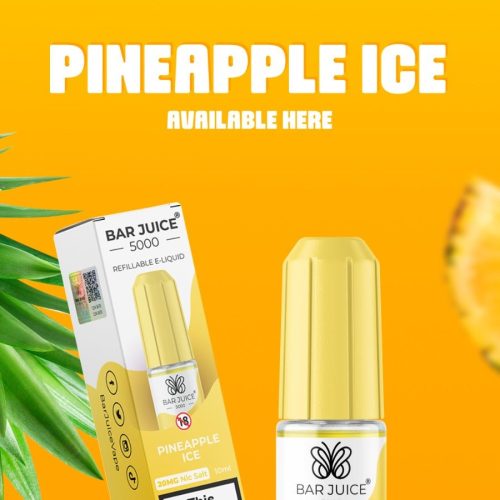 bar juice 5000 pineapple ice 10ml box of 10 mcr vape distro 761769