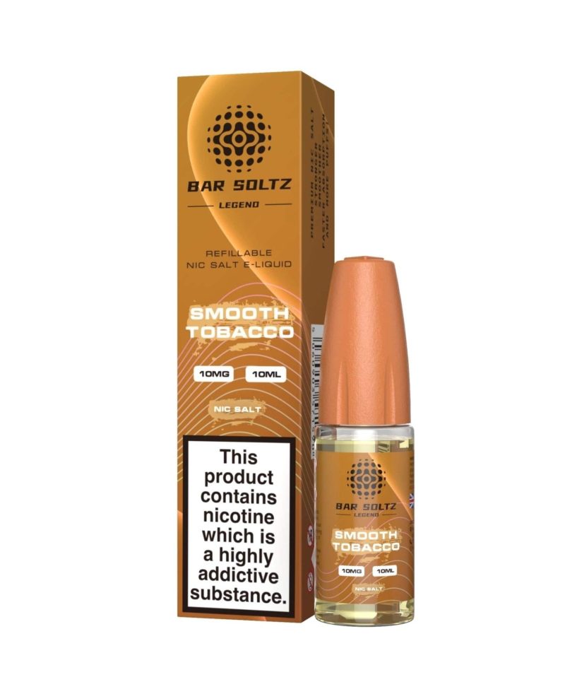 bar soltz legend smooth tobacco 10ml e liquids nic salts box of 10 mcr vape distro 411748