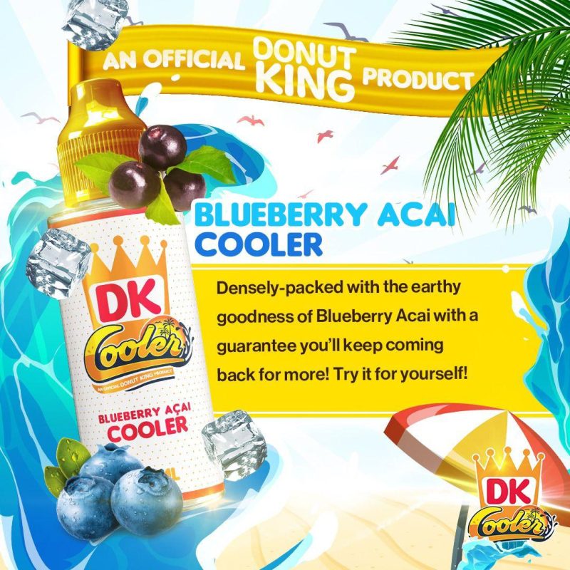 donut king cooler blueberry acai cooler 100ml mcr vape distro 514621