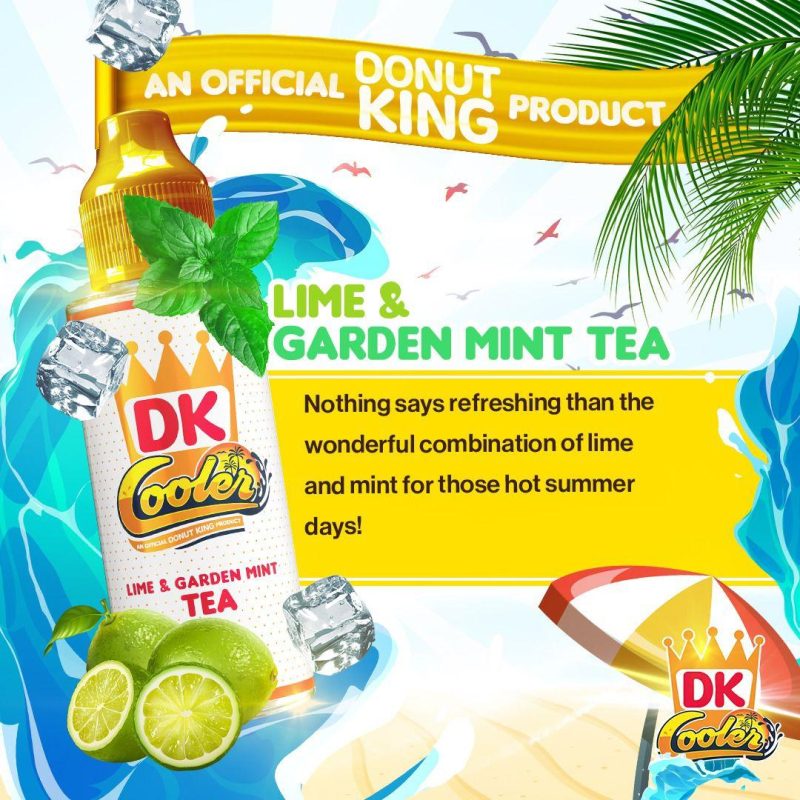 donut king cooler lime garden mint cooler 100ml mcr vape distro 794325