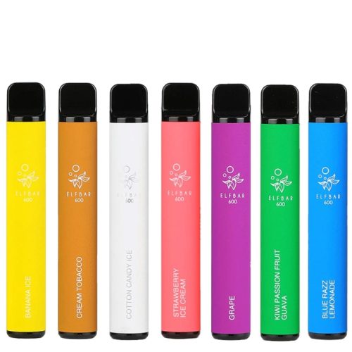 ELF BAR 600 DISPOSABLE VAPE PEN POD DEVICE - ZERO NICOTINE - Mcr Vape Distro