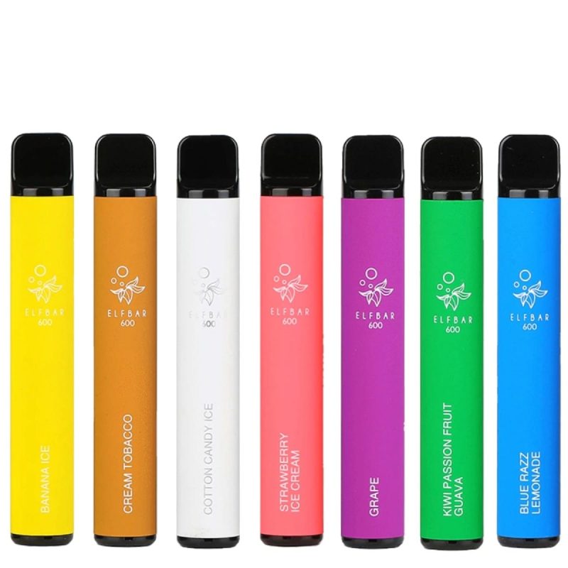 ELF BAR 600 DISPOSABLE VAPE PEN POD DEVICE - ZERO NICOTINE - Mcr Vape Distro