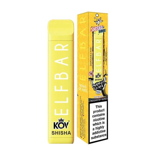 Elf Bar Kov Shisha 600 Puffs Disposable Vape (Box of 10) - Mcr Vape Distro