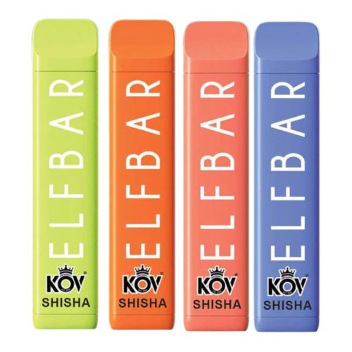 elf bar kov shisha 600 puffs disposable vape box of 10 mcr vape distro 855475