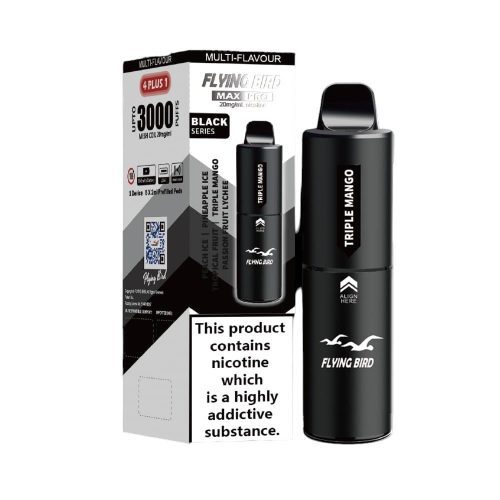 flying bird max pro 3000 puffs 4 in 1 disposable vape box of 5 mcr vape distro 316591