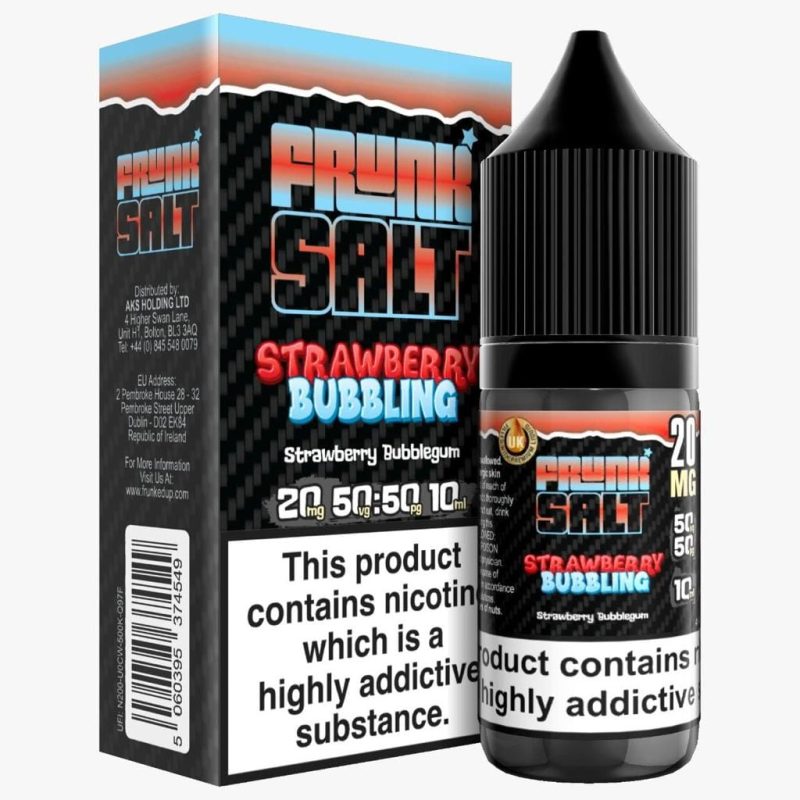 frunk salt strawberry bubbling 10ml nic salt box of 5 mcr vape distro 956596