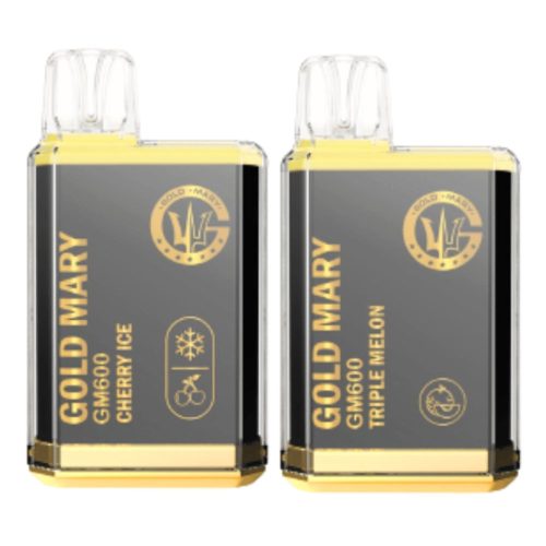 gold mary gm600 disposable vape pod puff bar box of 10 mcr vape distro 783309