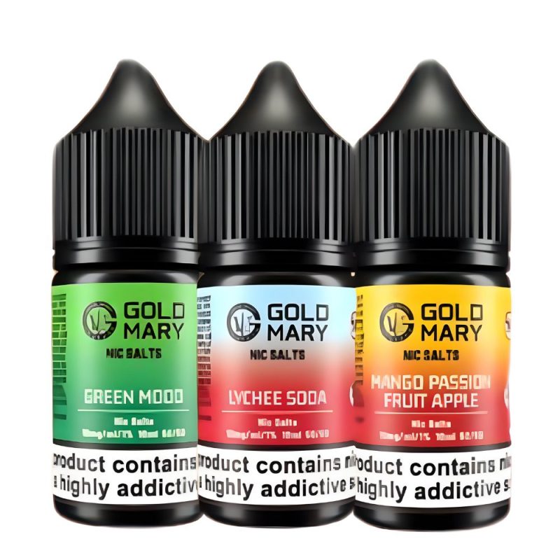 gold mary nic salts 10ml e liquids box of 10 mcr vape distro 961130