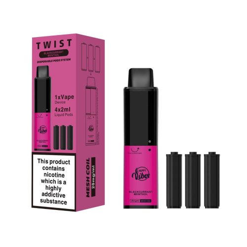 happy vibes twist 2400 disposable vape pod puff bar box of 5 mcr vape distro 294047