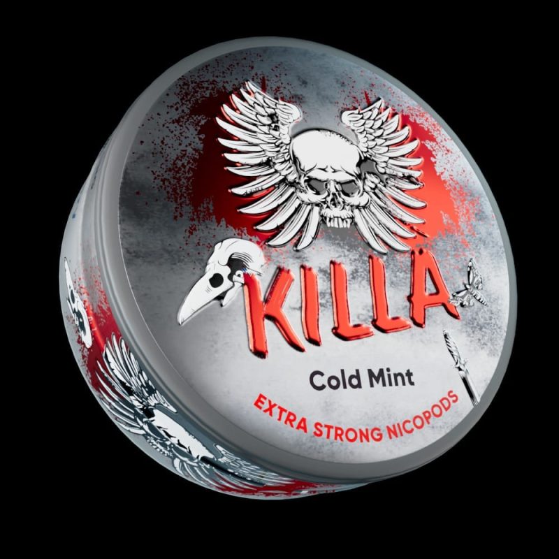 killa nicopods cold mint 128mg box of 10 mcr vape distro 843850