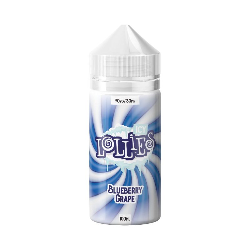 lollies bubblegum grape icy e liquid 100ml mcr vape distro 710533