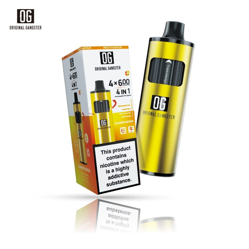 OG Original Gangster 2400 Puffs Disposable Vape 4 in 1 Device - Mcr Vape Distro