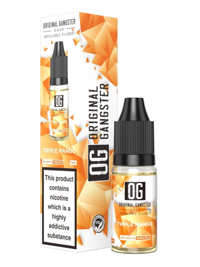 og original gangster 6000 salt 10ml box of 10 mcr vape distro 741509