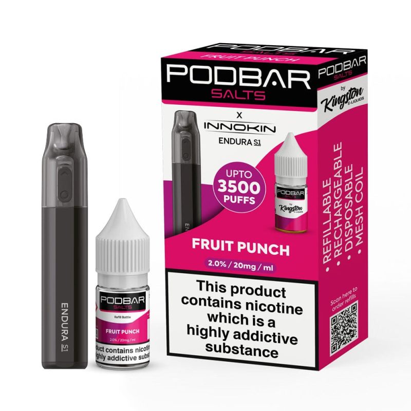 Podbar Salts + Innokin Endura S1 Pod Kit - Twin Pack - Mcr Vape Distro