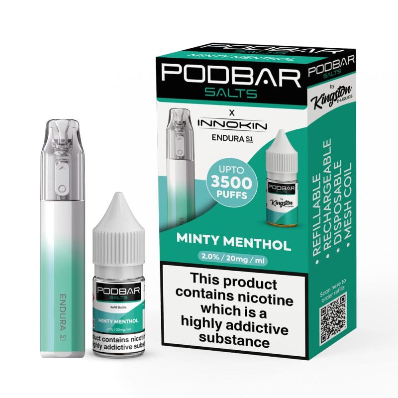 Podbar Salts + Innokin Endura S1 Pod Kit - Twin Pack - Mcr Vape Distro