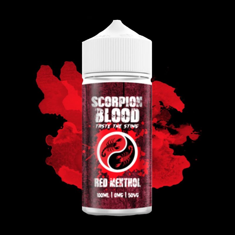 scorpion blood red menthol e liquid 100ml mcr vape distro 724704