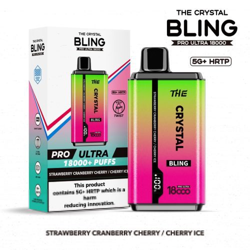 The Crystal Bling Pro Ultra 18000 Disposable Vape Box of 5 - Mcr Vape Distro