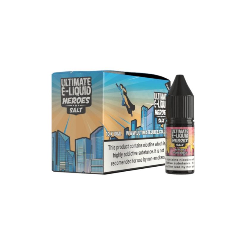 ultimate heroes mystic sorceress e liquid 10ml nic salt box of 10 mcr vape distro 812477