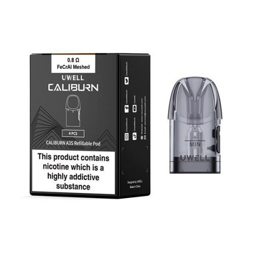 Uwell Caliburn A3S Replacement Pods - 4pack - Mcr Vape Distro