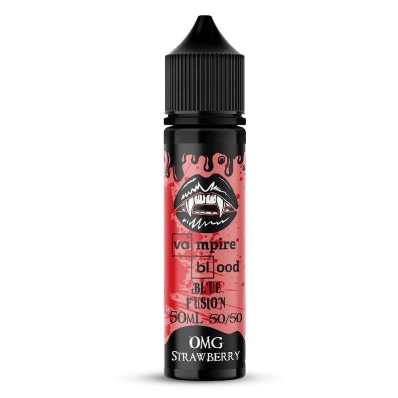 vampire blood blue fusion strawberry 50ml mcr vape distro 340359