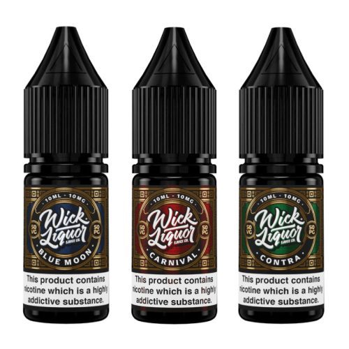 wick liquor nic salts 10ml e liquids box of 10 mcr vape distro 882414