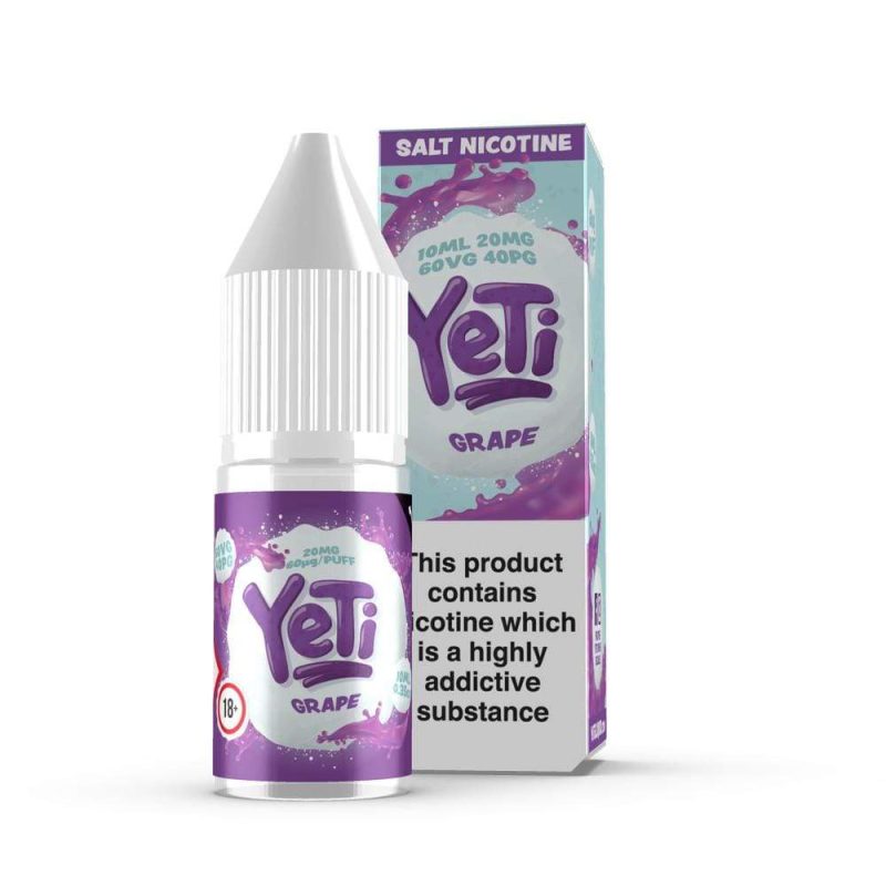 yeti grape nic salt box of 10 mcr vape distro 979327