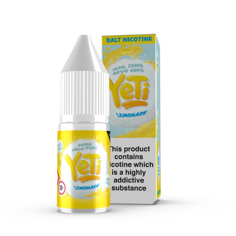 yeti lemonade nic salt box of 10 mcr vape distro 694532