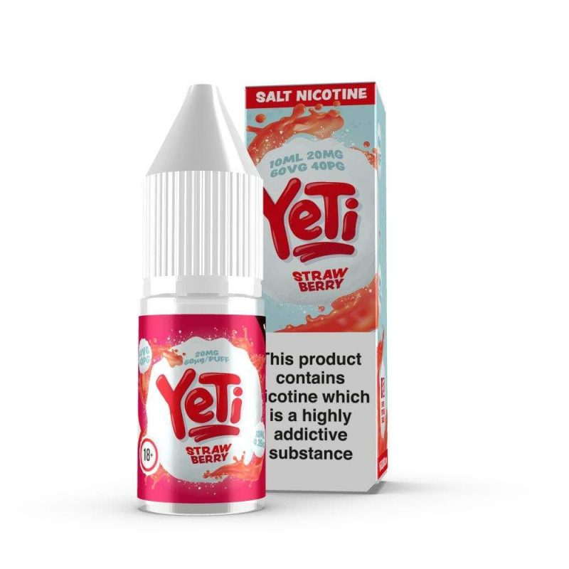 yeti strawberry nic salt box of 10 mcr vape distro 803193