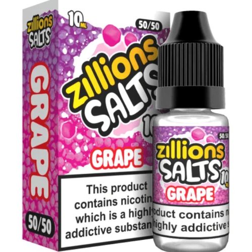 Zillion - Grape - 10ml Nic Salt (Pack of 5) - Mcr Vape Distro