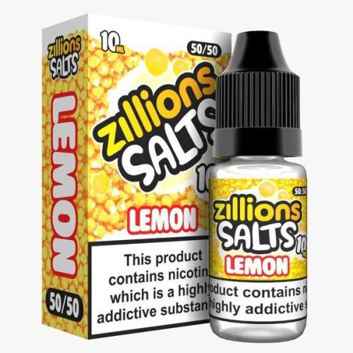 Zillion - Lemon - 10ml Nic Salt (Pack of 5) - Mcr Vape Distro