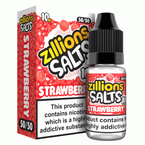 Zillion - Strawberry - 10ml Nic Salt (Pack of 5) - Mcr Vape Distro